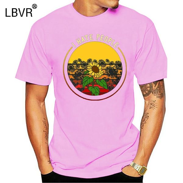 

sunflower i hate people love sunflower g200 black cotton t-shirt s-3xl fashion classic tee shirt