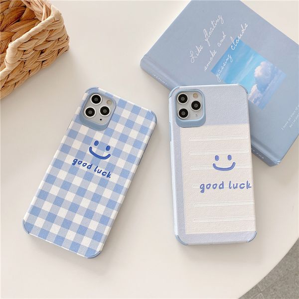 

iphone 11 pro max case grid smiley korean phone case for iphone max xr x xs max se 2020 7 8 plus cases soft silicone cover