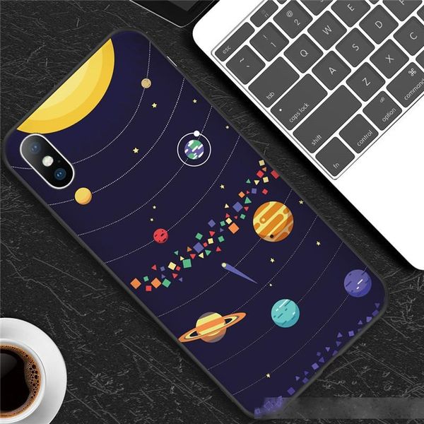 

cartoon astronaut phone case for iphone 7 6 6s 8 plus xs max tpu silicon cases for iphone x xr 5 5s se moon stars cover