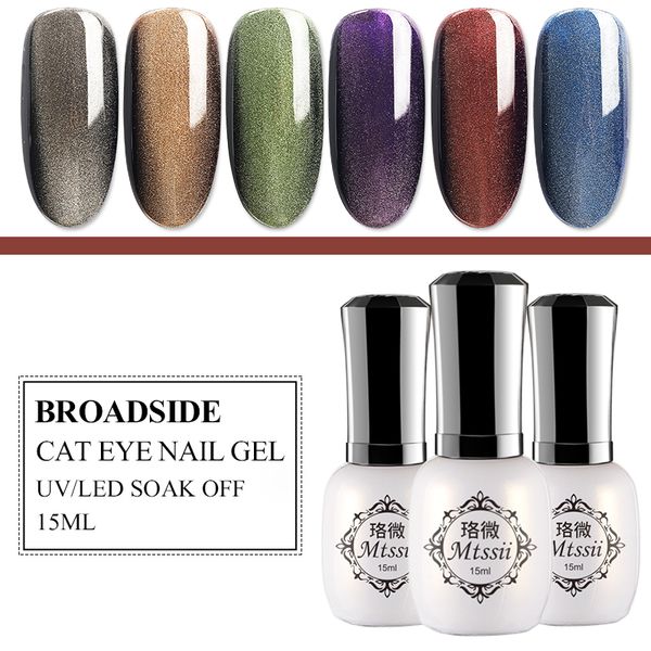 

nail gel mtssii 15ml wide line cat eye series polish soak off magnetic varnish 3d uv led semi permanent lacquer base coat, Red;pink
