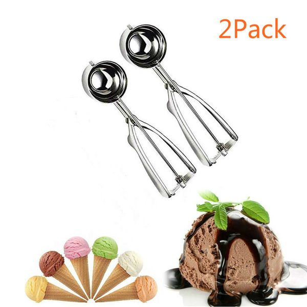 

spoons 2pack 5cm ice cream scoop mash potato spoon stainless steel biscuit dough dish watermelon kitchen supplies