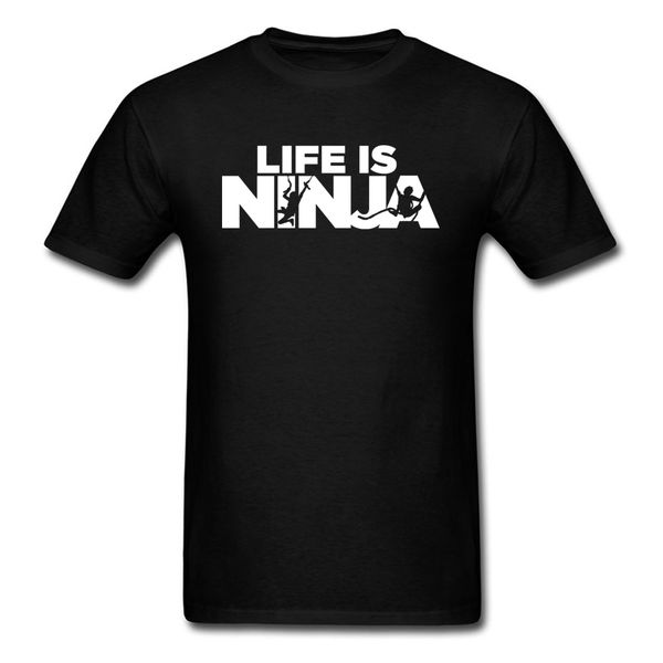 

life is ninja samurai bushido japanese t shirt overiszed loose casual & tees warrior men father day summer autumn clothing