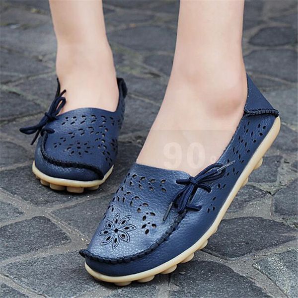 

2020 spring summer new arrival women flats shoes women loafers ladies slip on flats genuine leather driving shoes, Black