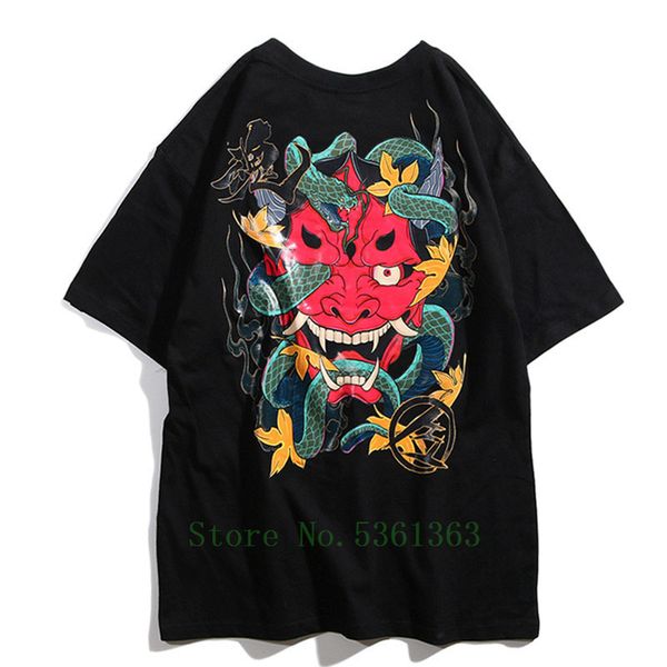 

t shirt men japanese printed men's t shirt summer o-neck tee shirts cotton fashion high street tees hip hop streetwear