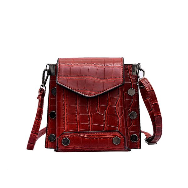 

women's mini shoulder bag stone pattern mini square bag tide shoulder messenger mobile wallet