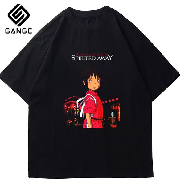

men studio ghibli miyazaki hayao anime spirit away t shirt men/women cartoon summer t-shirt japanese anime totoro funny shirt