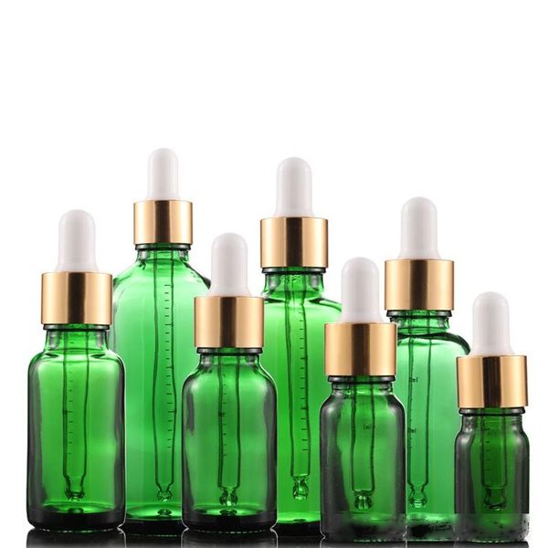 

glass liquid reagent pipette bottles eye droppers aromatherapy 5ml-100ml essential oils perfumes green dropper bottles wholesale 0146pack