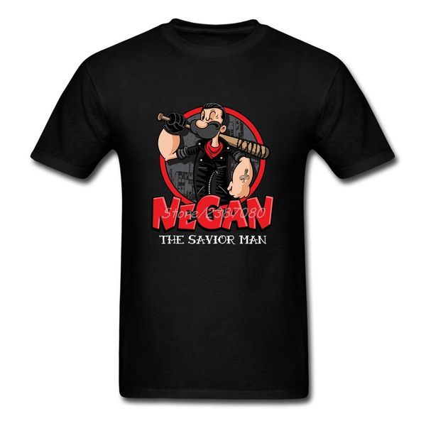 

2020 negan t shirt online clothes cotton crewneck plus size short sleeve custom cartoon funny t-shirts