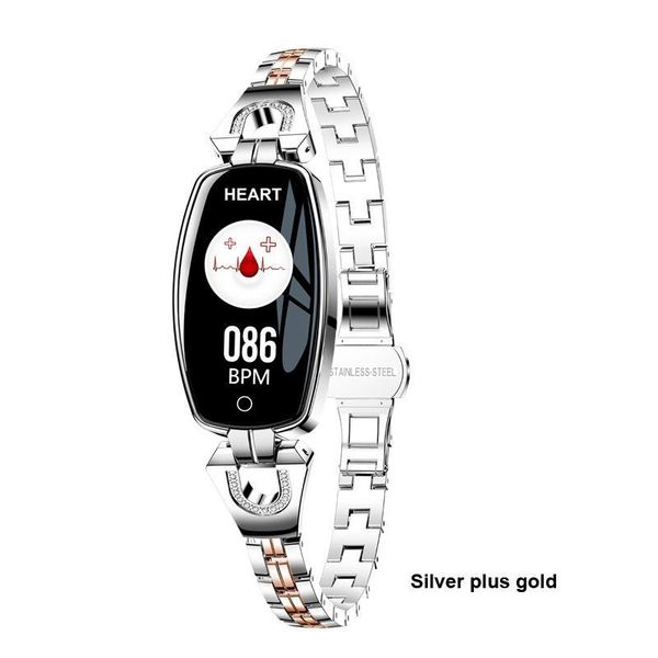 

cgjxs h8 women smart bracelet fashion heart rate monitor blood pressure smart band ip67 waterproof fitness activity tracker wristband