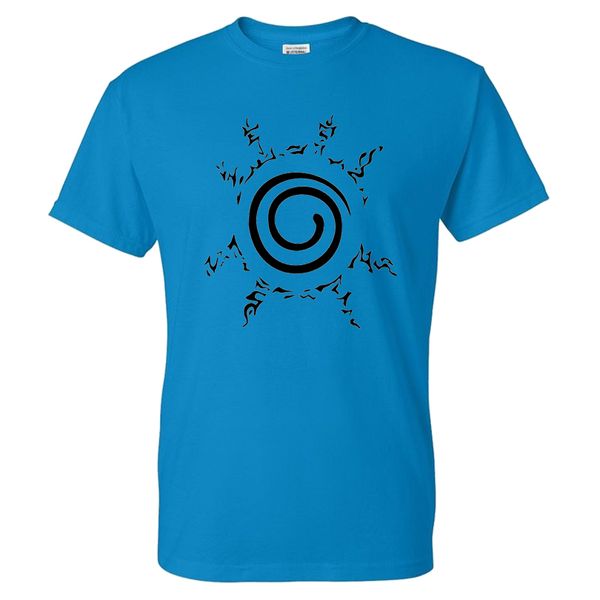 

2020 trendy naruto t-shirt uzumaki naruto logo solid color printed streetwear men/women casual o-neck tshirt cotton hip hop