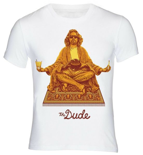 

t-shirt the dude big lebowski rug flying carpet chill abides walter jesus cult