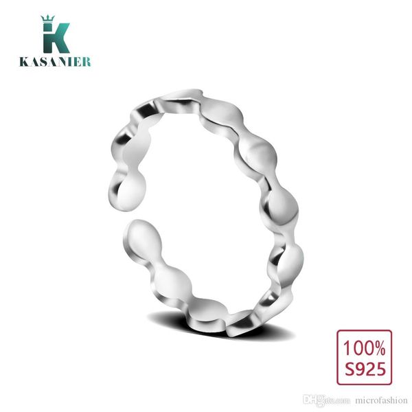 

kasanier 1pcs fashion women ring 925 sterling silver rings solid girl jewelry party ring adjustable size