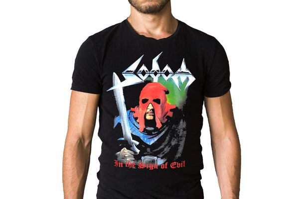 

sodom in the sign of evil 1984 album cover t-shirt