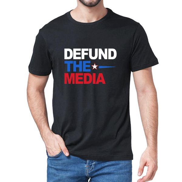 

presidential election 86453112 defund the media funny gift men's vintage men's neck short sleeves cotton t-shirt women tee
