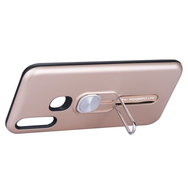 

for vivo y17 case holder stand magnetic bracket kickstand tpu silicone shockproof phone case with finger loop strap