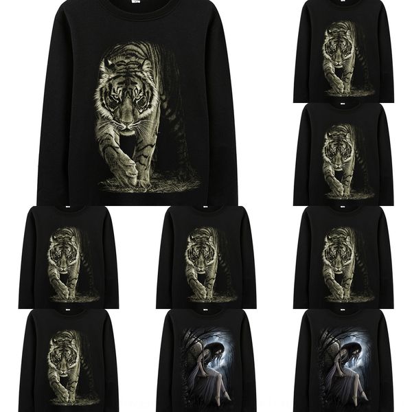 

plush thickened autumn and winter large size men's 3d sweater men's round neck pullover pullover pullovercoat pulloveryouth long s, Black