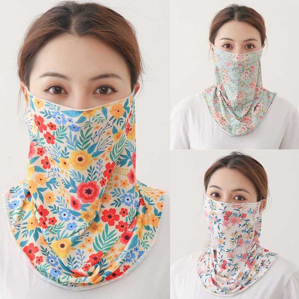 

scarves 2021 fashion print sjaal gezicht cover zon beschermende halsdoek ring sjaals cool outdoor sport masker wraps bandana, Blue;gray