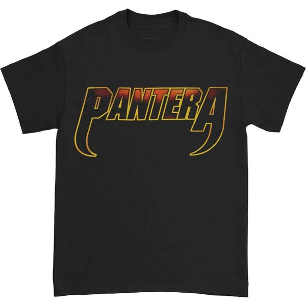 

pantera men's pantera logo t-shirt black новые тенденции tee shirt