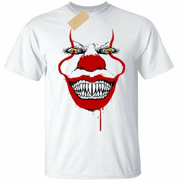 

grinning clown tee t shirt mens it halloween evil spooky horror t-shirt homme customized
