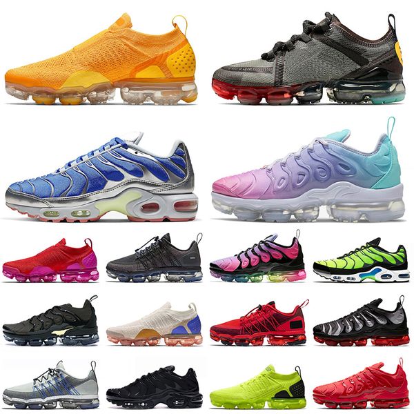 

2020 tn plus se size 13 run utility cushion running shoes pastel cactus plant flea market mens fly knit university gold trainers 36-47