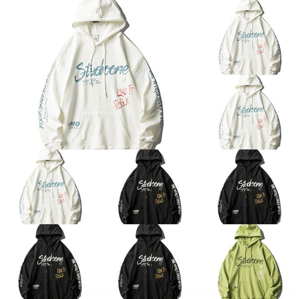 

it's not a common thing 2020 autumn fashion hooded men's loose casual graffiti letter sweatersweater sweater printing all-match al, Black