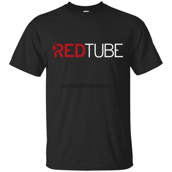 

black t-shirt - funny redtube logo shirt for men size s-6xl