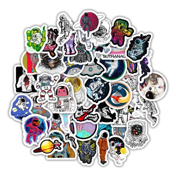 

5 sets = 250pcs astronaut colorful graffiti stickers water cup computer skateboard stickers