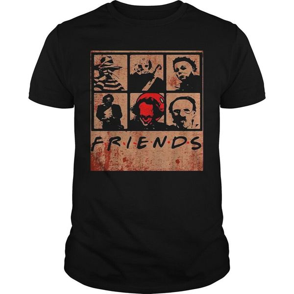 

halloween scary friends horror movie creepy shirt halloween team friends squad confortable tee shirt