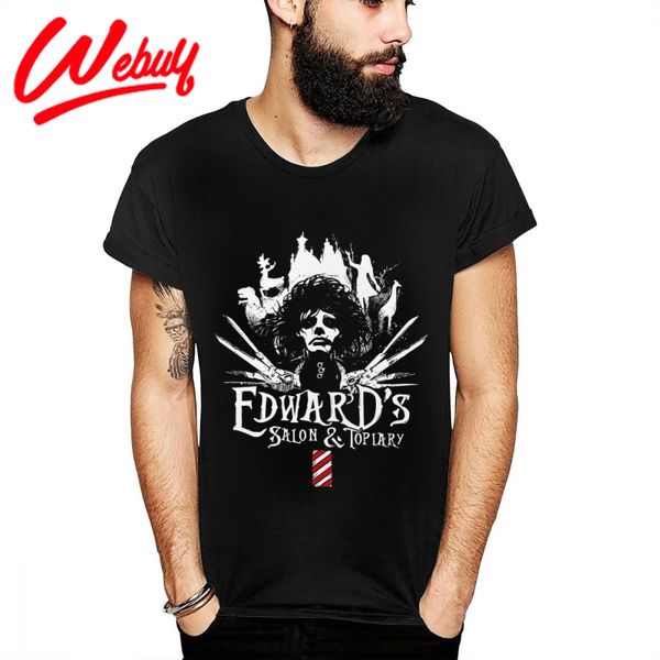 

custom desgin edward scissorhands salon t shirt for man special big size crewneck camiseta