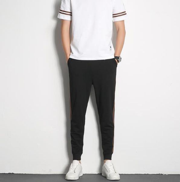 

short sleeve trousers homme 2pcs sets fashion solid color male clothing slim mens pullover sports tracksuits, Gray