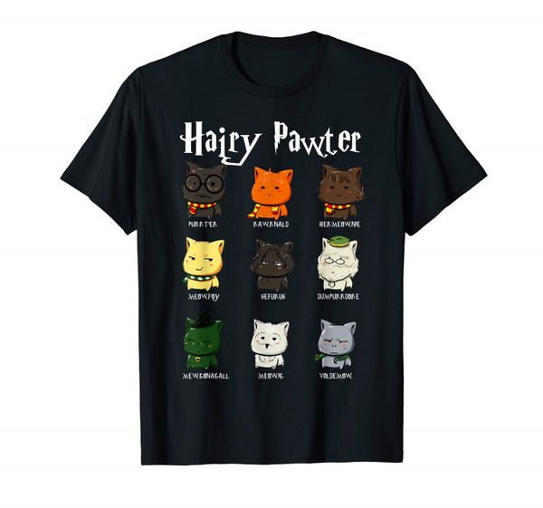 

hairy pawter potter cats cute t-shirt