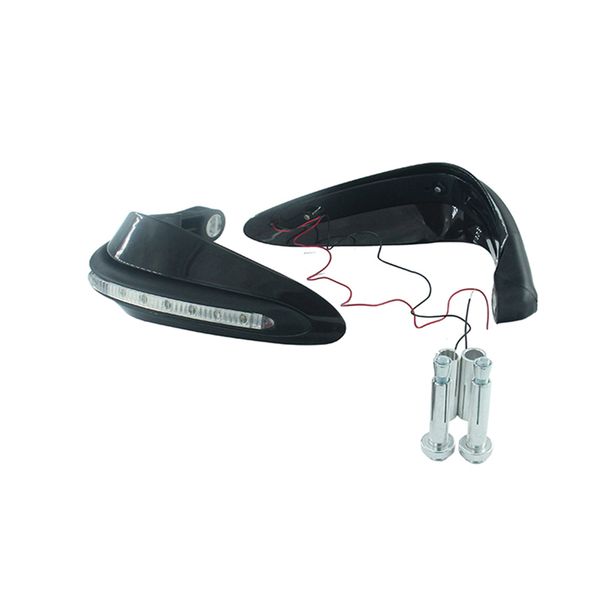 

motorcycle motocross dirt bike handguards handlebar hand guard protector with led turn signals white light gz-119