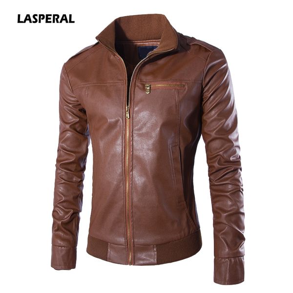 

men's jackets lasperal 2021 winter men motorcycle biker leather jacket mens jaqueta de couro masculina coats outwear plus size, Black;brown