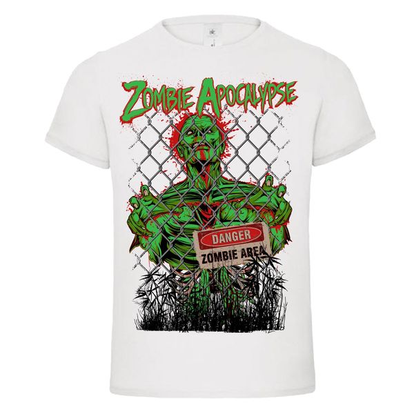 

zombie apocalypse danger zone killers dtg kids mens t shirt