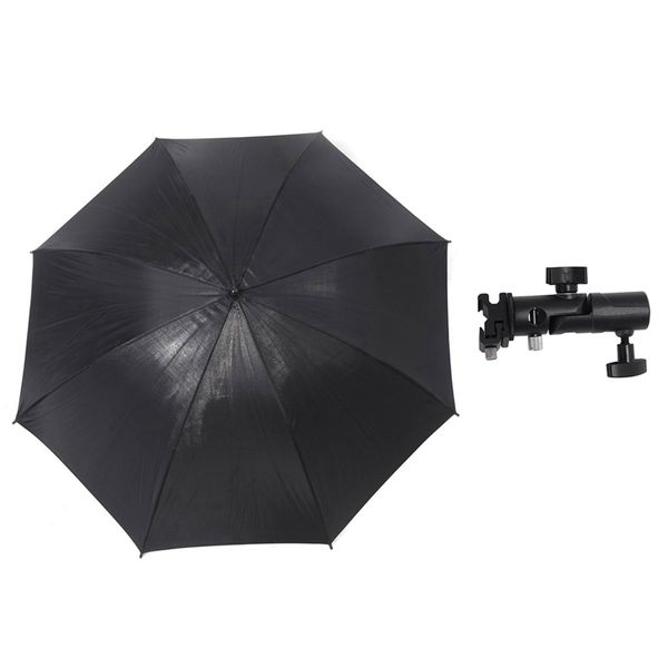

opq-1pcs фото студии strobe flash light отражатель черный зонт 83см 1pcs вспышка света зонт рама горячий башмак кронштейн