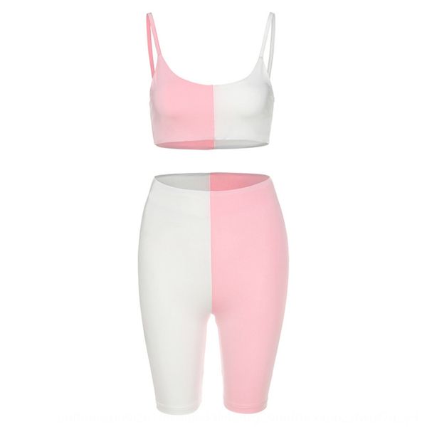 

2020 suit women's high waist slim fit color short camisole casual 2020 autumn new suitautumn new women's high waist slim fit color, Gray