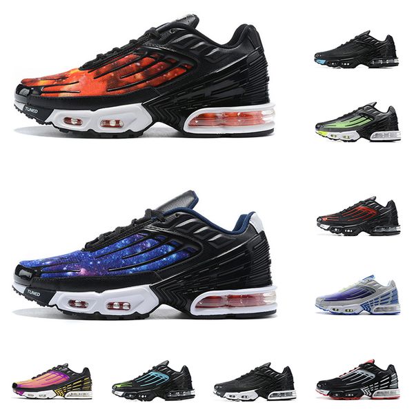 

tn plus men women running shoes hyper violet black red blue iridescent white red orange sky purple nebula sports sneaker