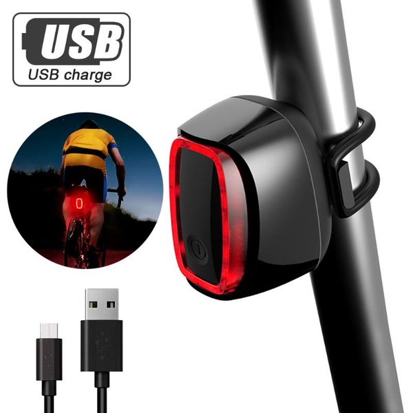 

смарт тормозные огни велосипедов сзади back light usb аккумуляторная задействуя taillight 6 режимы безопасности предупреждение ночной езды