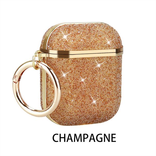 

fashion airpods 1/2/3 protective sleeve case wireless bluetooth headset cover fashion rhinestone anti-fall airpods pro case 5 colors