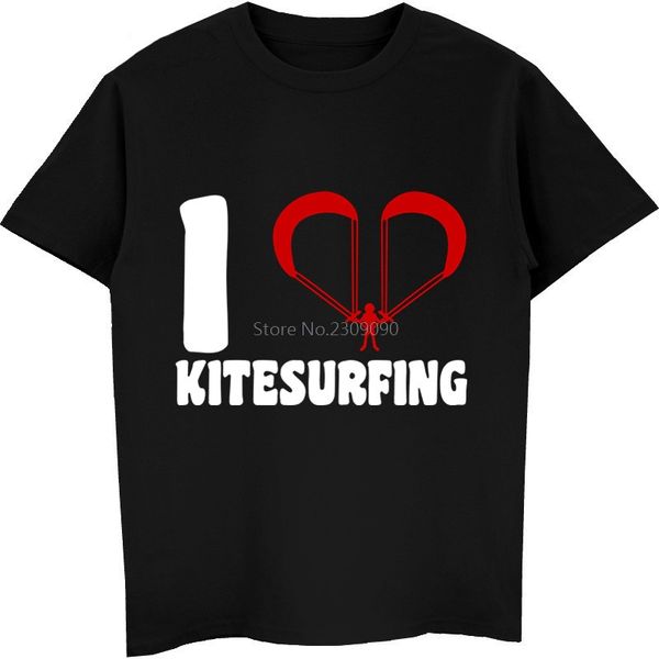 

summer i love kitesurfing t shirts men funny cool t shirt casual cotton short sleeve mens t-shirt hip hop tee