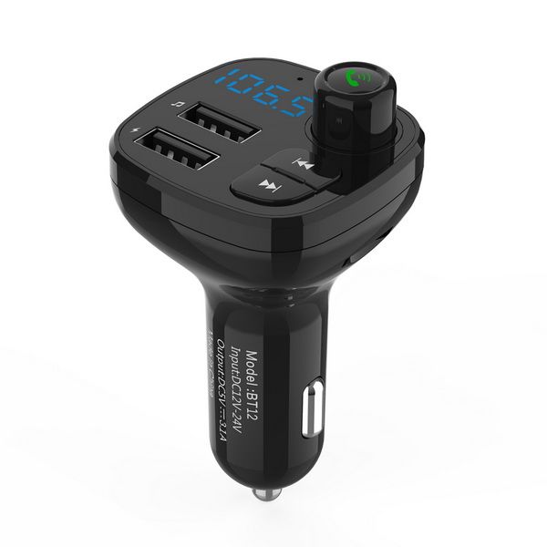 

by dhl or fedex 20pcs car fm transmitter wireless bluetooth mp3 audio music player bluetooth car kit handsbt12