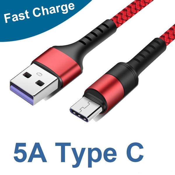 

fast charger braided cable type c 1m 3ft data cable braid cord cable for huawei p30 pro p40 p20 p10 p9