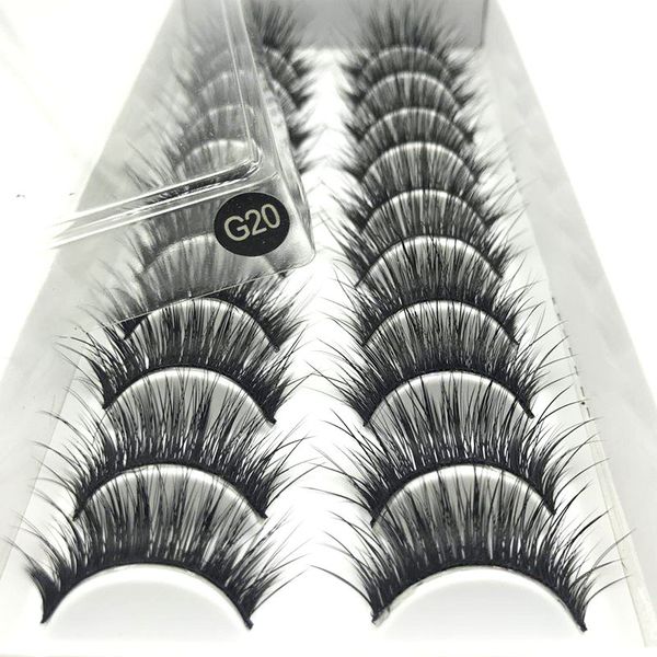 

10pairs eyelashes extension soft fake lashes for beauty makeup tool eyelashes handmade natural long fashion lashes g20