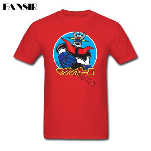 

rock t shirts men man's 100% cotton short sleeve japanese anime mazinger z family clothes men t shirts
