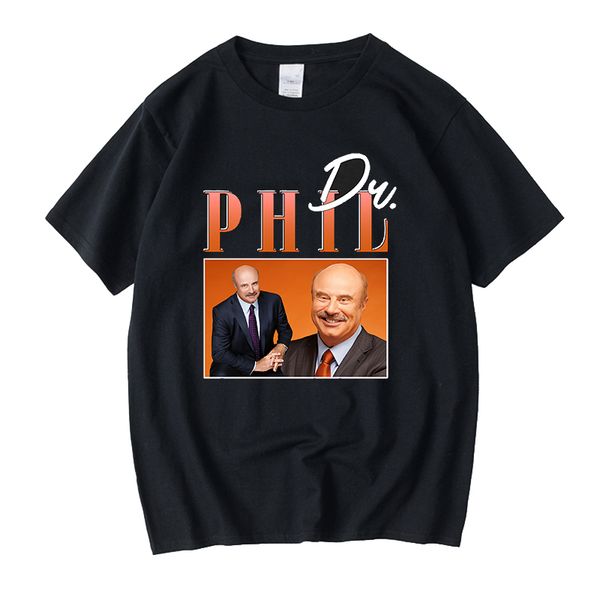 

dr phil 90s vintage unisex black tshirt мужчина футболка повседневная ретро graphic футболка хлопок футболка мужчина женщина тройники tops