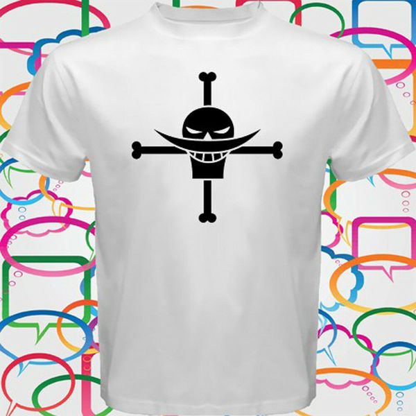 

one piece whitebeard luffy pirates anime tv men's white t-shirt size s to 3xl wholesale tee custom environtal printed tshirt