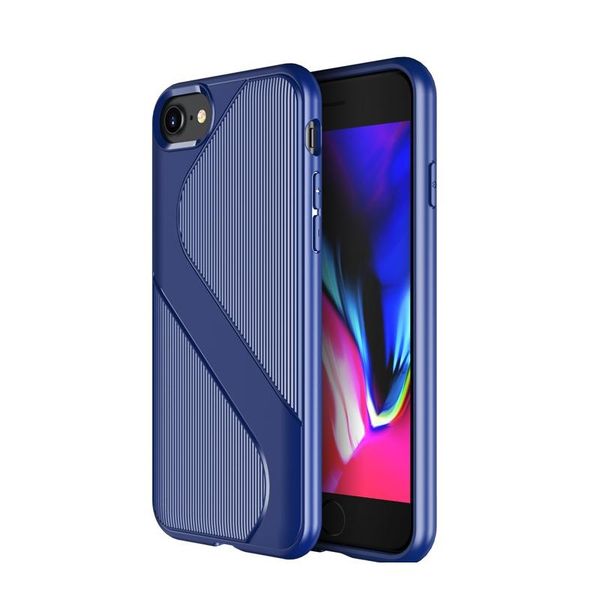 

s line phone case for iphone 8 case cover strip s shape soft tpu silicone shockproof bumper case
