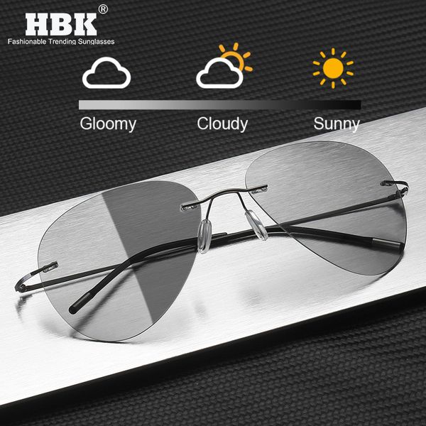 

pilot rimless titanium polarized sunglasses men vintage ultralight brand designer memory metal square sun glasses for women, White;black