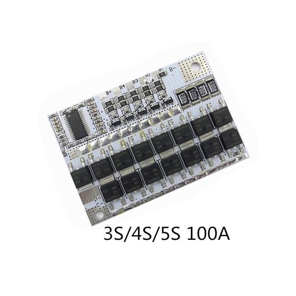 

heap battery accessories 3/4s/5s bms 12 16.8v 21v 100a li-ion lmo ternary lithium battery protection circuit board li-polymer balance cha