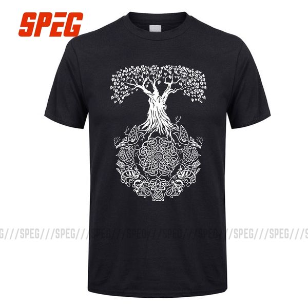 

t shirt big size tree of life vikings valhalla son of odin teenage slim fit short sleeve t-shirt 2017 men's tees short sleeve